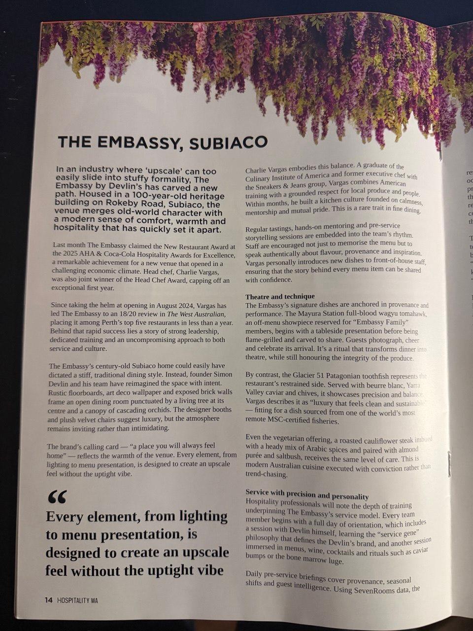 Hospitality WA Article